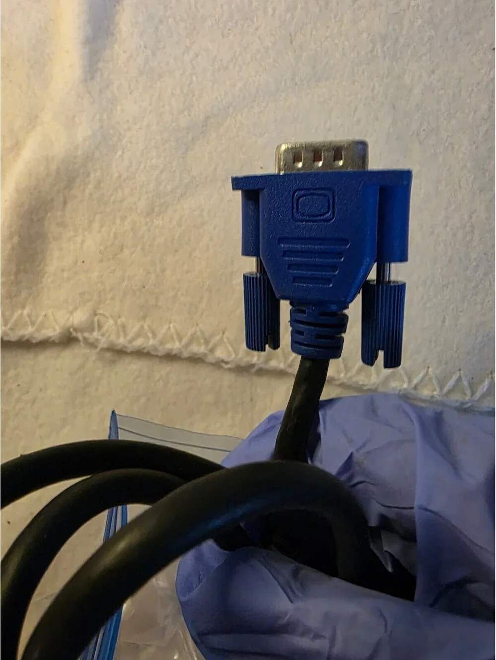 6FT VGA Male to Male 15-Pin Monitor Cable PC Projector Black Blue Untested